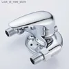 Grifos para lavabo de baño G1/2 grifo de ducha para bañera válvula mezcladora de agua fría y caliente ducha de baño válvula cromada montada en encimera ducha de baño Q240301