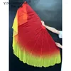 Stage Wear Belly Dance Big Taille Fan Veil Tissu en mousseline de soie douce Dégradé Flowy Ouverture Props Flexiable Bendable Stick Adultes Show Costum