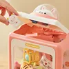 Automatic Doll Machine Toy for Kids Mini Cartoon Coin Operated Play Game Claw Crane Machines with Light Music Children Gifts 240228