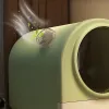 ボックスエクストララージキャットトイレ自動ごみ箱箱セルフクリアングスクレーパーサンドボックス屋根付き猫トイレフレッシュナーアレロペット製品