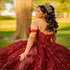 Party Dresses MULONG Red For Quinceanera Elegant Off The Shoulder Applique Lace A Line Vestidos De 15 Anos Evening 2024