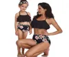 Meisjesbadpak Tweedelige bikiniset Ruche badmode Badpakken Familie bijpassend badpak voor mama en mij5347573