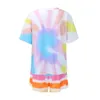 Pigiama di stoffa per indumenti da notte da donna Set Pijama Fashion Tie Dye Abbigliamento da notte per donna Homewear Completo Girocollo Pullover Sexy Y2k