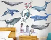 Baleine dauphin Stickers muraux pour chambre d'enfants maternelle chambre écologique ancre Stickers muraux Art décoration bricolage 2012013929007