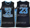 NCAA Caroline du Nord Basketball Jerseys Tar Heels 23 Michael cousu Jersey UNC College homme Noir Blanc Bleu Hommes