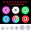 4st LED Flash Wheel 60/62/64/68/70/72/76 // 80mm inline skridskor 90/100/110/125mm Rock Fancy Roller Skates Pu Tires 240226