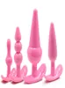 Plugs anaux 4pcs / set Silicone Anal Toys plug anal gode appareils de masturbation jouets sexuels produits pour adultes pour hommes et femmes2998612