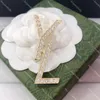 Pełne diamentowe broszki projektanty literowe szpilki rhinestone damskie sukienka koszula garnitur broszki biżuteria