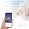 Contrôlez le thermomètre hygromètre Wifi intelligent Tuya avec température externe, Charge USB ou batterie rechargeable