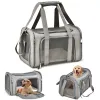 Sac de transport pour chien, sac de transport pour animaux de compagnie, sac de transport pour chien, sac à dos latéral souple, transport approuvé par la compagnie aérienne pour petits chiens et chats sortants