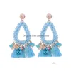 dangle chandelier whole tassel earrings for woman drop boho pendients wedding brincos Jewelry oorbellen Gifts6671684ドロップデリバリーdhwsi