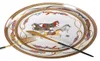 Piatti piani Lusso War Horse Bone China Set di stoviglie Royal Feast Porcellana Piatto occidentale Piatto Decorazione della casa Regali di nozze8814672