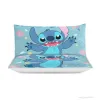 Set Set Niedlichen Stich -Cartoon -Bettwäsche -Set für Kinder Jungen Mädchen Anime Quilt Set niedliche Cartoon Bettdecke 1 Bettdecke und 2 Pillowcas Sheer Vorhänge