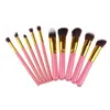 Makeup Brushes 10pcs/set Foundation Powder Eyeshadow Lipstick Blending Tools Portable Beginner Kit