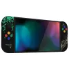 eXtremeRate Splattering Paint Volledige set schaal, vervangende achterplaat standaard, Joycon-behuizingsknoppen voor Nintendo Switch OLED