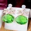 Dangle Earrings Siscathy Fashion Sweet Zircon Pendant for Women Korean Crystal Jewelry Wedding Party Daily Boucle Oreille Femme Luxe