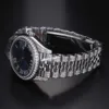 Moda personalizada luxo bling hip hop completo gelado moissanite diamante aço inoxidável multi-função relógios mecânicos