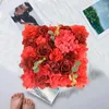 Decorative Flowers Faux Silk Flower Wall Decor Elegant Artificial Rose Panel For Wedding Bridal Shower Baby Pography