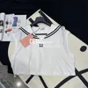 Designer Casual Tops Chic Stand Collar Tee Topps Luxury Rhinestone Printed Tees Sleeveless Slim Blouse