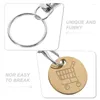 Keychains 4Pcs Trolley Token Key Ring Ornament Metal Coin Keyring Small Keychain Pendant