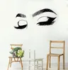 Closes Eyes Wall Decals Eyelashes Wall Stickers Make Up Girl Eyes Eyebrows Wall Decor Beauty Salon Decoration New2762513