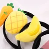 Hair Accessories Child Kids Fruit Series Plush Cloth Wrapped Headband Colorful Cute 3D Cartoon Watermelon Strawberry Toy Decor Hoop Sweet