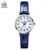 Shengke K0180 Sk Moissanite Watch Розовое золото Сетчатый ремешок для часов Женские наручные часы Изысканные женские кварцевые часы