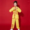 Ropa de escenario Ew Ropa de actuación de artes marciales para niños Niños y niñas Tai Chi