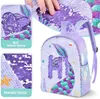 School Backpack Little Bags for Kids Sequins Children's Backpacks Purple Preschool Book Bags for Girls