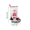 Juldekorationer gnome strumpor tecknad presentväska Santa Snowman Elk Bear 3D Holding Cute Handmade