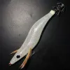 Lures 4X 3.5 YAMASHITA SQUID JIGS Glow in Dark Rattle Squid JIg White and Red Color