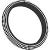 ステアリングホイールカバーダイヤモンドカーカバーグリップ輪郭の形状パターン白と黒のネオプレンをカバーする15インチ