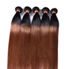 PASSION Ombre Hair Products 1B30 Brazilian Remy Human Hair Wefts 3 Bundles Two Tone Color Malaysian Peruvian Straight Human Hair 6887384