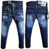 Jeans de créateur pour hommes, pantalons déchirés bleu noir, meilleure version de jeans rock de motard de style italien de haute qualité