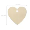 Crafts 50pcs 100mm Unfinished Wooden Hearts Blank Wood Slices DIY Crafts Wooden Circle Discs for Christmas Painting Wedding Decor