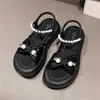 Sandálias elásticas rendas verão mulheres flip flops mulher plana sapatos de luxo tênis azul senhoras esporte dezenas designer