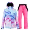 High Quality Womens Ski Suit Winter Outdoor Snowsuit Windproof Waterproof Jacket And Pants Snowboard Jacket Colorful Clothing9469185