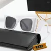 여성과 남성을위한 선글라스 Desinger y slm6090 같은 스타일 클래식 고양이 눈 좁은 프레임 나비 안경 상자