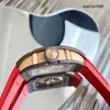 機能的な時計クリスタルリストウォッチRM腕時計シリーズRM07-01ローズゴールドコーヒーセラミックレッドリップファッションレジャービジネス