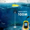 Finder Alarm 100m tragbare Sonar Fischfinder 45 Grad Sonarabdeckung Echo Sounder Alarm Wandler See Seerangeln