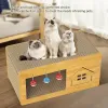 Scratchers Cat Scratcher Box Heavy Duty Scratch Pad Cardboard Cat Scratcher Ruim kitten krabben lounge bed stevig kattenhuis en kat