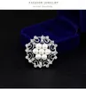 Broscher pläterade kristallnestoner bejeweled diamante imitation pärla brosch stift för bröllop brud bukett diy tillbehör 014