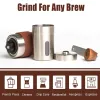 Verktyg Portable Manual Coffee Grinder Handkvarn med keramiska Burrs Justerbara inställningar Portabla handvevverktyg