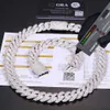 Hip Hop Herrenschmuck Cubana Pass Diamond Tester 18 mm Iced Out Moissanit Cuban Link Chain Halskette mit GRA-Zertifikat