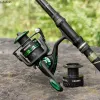 Reels 2023 High Speed Double Spool Spinning Fishing Reel 5.1:1/5.2:1 Gear Ratio Carp Fishing Reels Left/Right Hand Fishing Reel Wheels