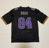 스티치 풋볼 저지 84 Randy Moss 1998 40th Black Mesh Retro Rugby Jerseys 남자 여자 청소년 s-6xl