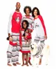 Família pijamas de natal ano novo família combinando roupas mãe pai crianças conjuntos de roupas de bebê natal boneco de neve impresso pijamas sleepw4763246