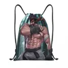 Sacos de compras Sexy Gym Muscle Man Forte Body Art Drawstring Backpack Sports Bag para Mulheres Homens Treinamento Sackpack