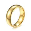 PSJ Fashion Schmuck Engagement Band 4mm 6 mm 8mm 18K Gold plattiert hochpolierter Wolfram -Carbidring für Männer Frauen 240220