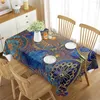 Table Cloth Paisley Tablecloth Style Ornamental Rug Pattern Inspired Design With Flowers And Leave Cover For Dining Room Kitchen Decor